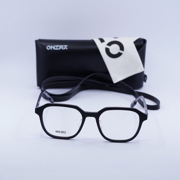 Kenzo KZ50102F 001 Square 53mm Eyeglasses - Black - Picture 3 of 10
